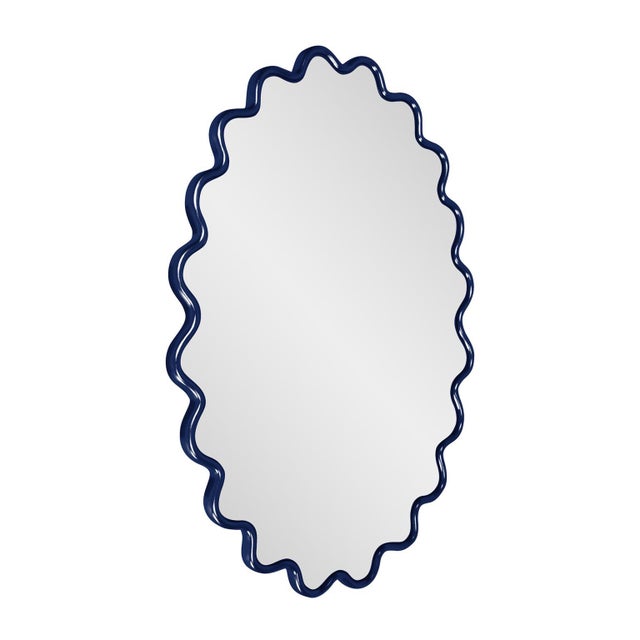 Kenneth Ludwig Chicago Cloud Mirror Navy For Sale - Image 4 of 11