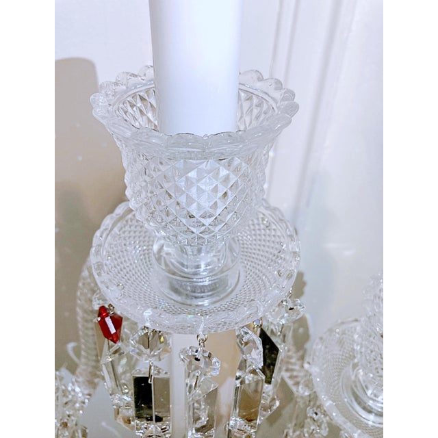 Silver 1980s Crystal Wall Sconces With Spear Crystals - A Pair For Sale - Image 8 of 13