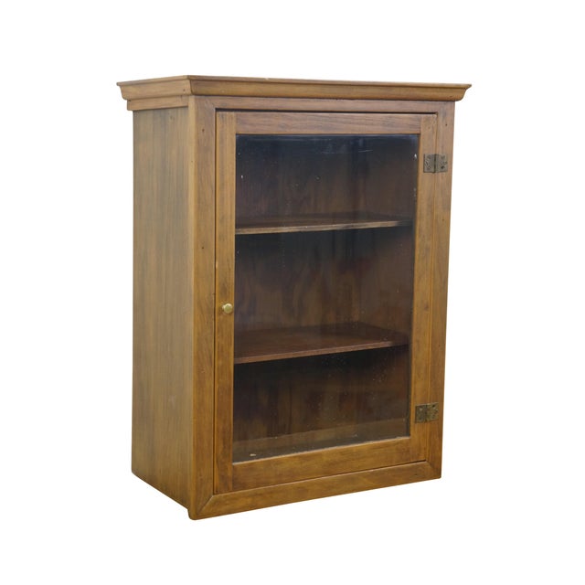 Victorian Antique Victorian Oak Apothecary Medicine Curio Display Cabinet Cupboard 23" For Sale - Image 3 of 18