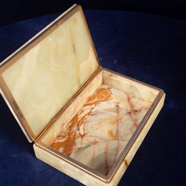Italian Onyx and Brass Jewellery Box, 1970s For Sale - Image 18 of 18
