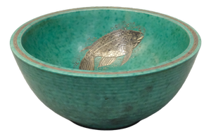 Bowl in Ceramic and Silver Argenta by Wilhelm Kåge for Gustavsberg, Sweden, 1940s