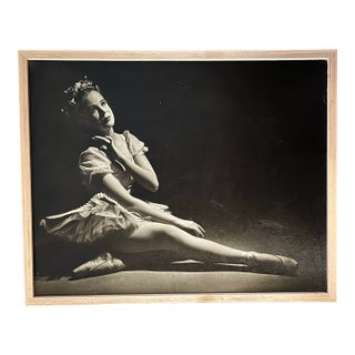Vintage Mid-Century Photograph of a Ballerina B/W For Sale