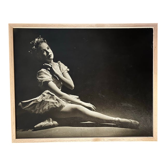 Vintage Mid-Century Photograph of a Ballerina B/W For Sale