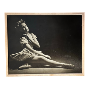 Vintage Mid-Century Photograph of a Ballerina B/W