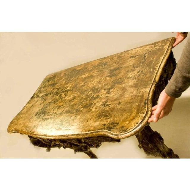Mid 18th Century Mid 18th Century Italian Rococo Painted and Gilded Console For Sale - Image 5 of 10