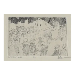 1988 Pope's Liter Modern Etching