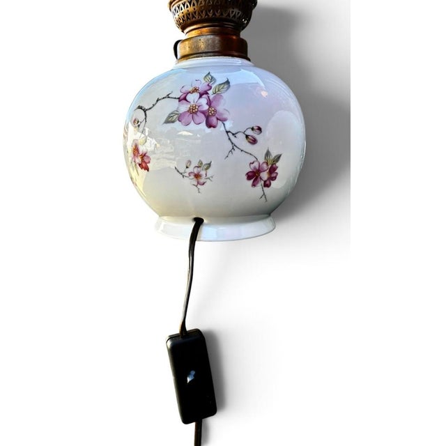 Vintage Limoges Floral Porcelain Electric Lamps - Pair For Sale - Image 13 of 18