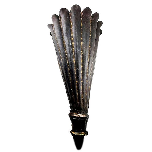 Very cool pair of metal fluted sconces made in India. The finish shows what resembles copper peeking though giving it a...