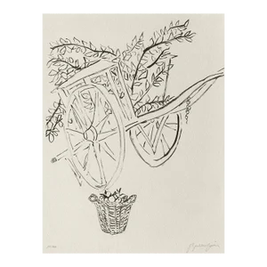 1990 Pierre Boncompain the Wheelbarrow Lithograph