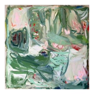 Contemporary Abstract Oil on Canvas "Spring Prayer" by Petra Schott For Sale