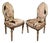 Chairs in Lacquer and Ikat Damask Upholstery, Set of 2 For Sale