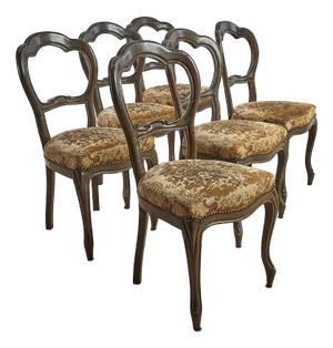 Wooden Chairs, Set of 6