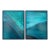 Modern Organic Coastal Diptych Painting in Turquoise & Deep Teal by Stacey Warnix For Sale