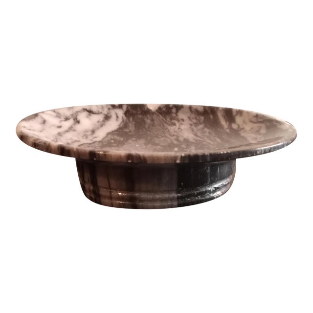 Gray Marble Stone Pedestal Soap Dish For Sale