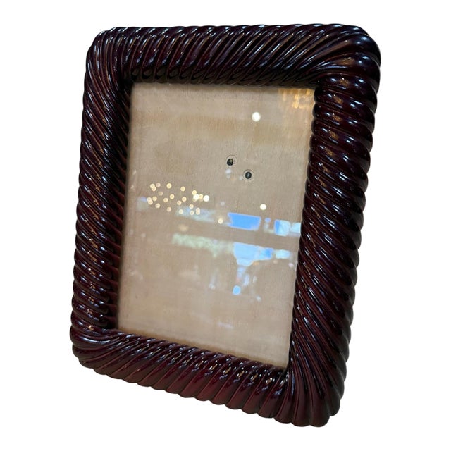 Burgundy Picture Frame Signed Antonio Scarpa For Sale