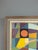 Mid-Century Modern 'Modernist Mosaic' Vintage Original Swedish Geometric Abstract Oil Painting, Framed For Sale - Image 6 of 9