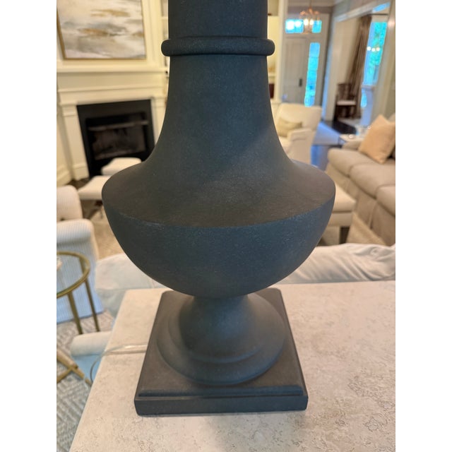 Transitional Large Wood Lamp For Sale - Image 3 of 6