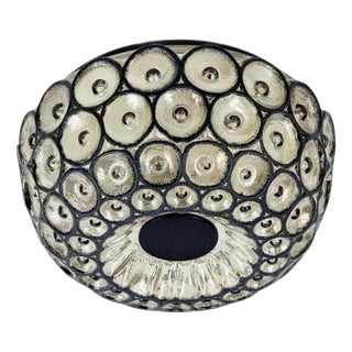 Large Mid-Century Modern Glass Flush Mount from Limburg, Germany, 1960s For Sale