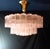 Art Deco Pink Murano Glass Chandelier in the style of Barovier, Venice, Italy, 1982 For Sale - Image 4 of 11