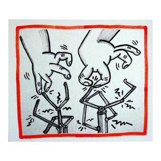 Keith Haring Against All Odds Lithograph 1990 For Sale