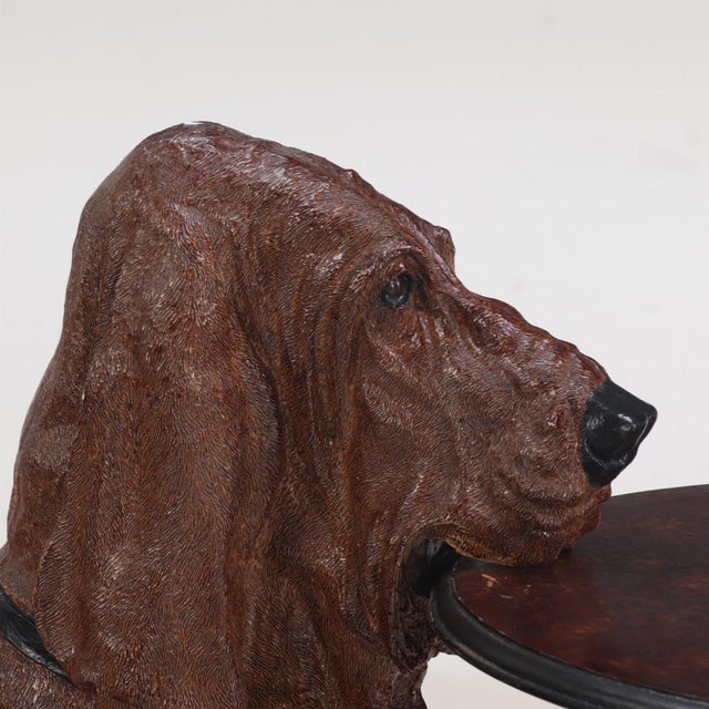 A Whimsical Hound Dog Resin Side / Butler Table. Contemporary. For Sale - Image 4 of 7