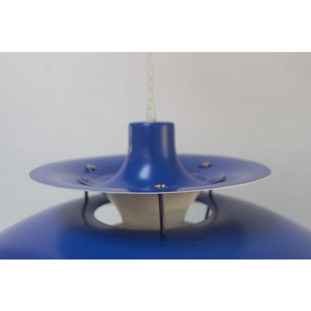 Louis Poulsen Vintage Danish Blue Ceiling Pendant PH5 by Poul Henningsen for Louis Poulsen, 1960s For Sale - Image 4 of 18