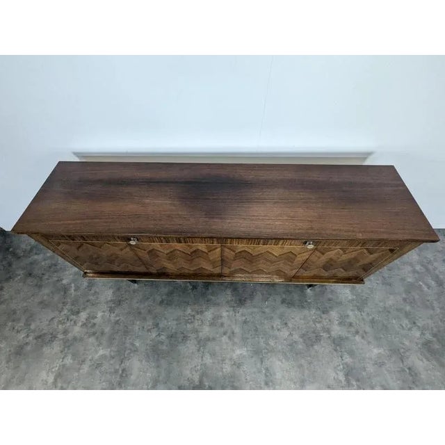 Sideboard in Varnished Rosewood Marquetry For Sale - Image 4 of 10