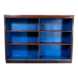 Large English Oak Library Shelving Unit, 1940s For Sale