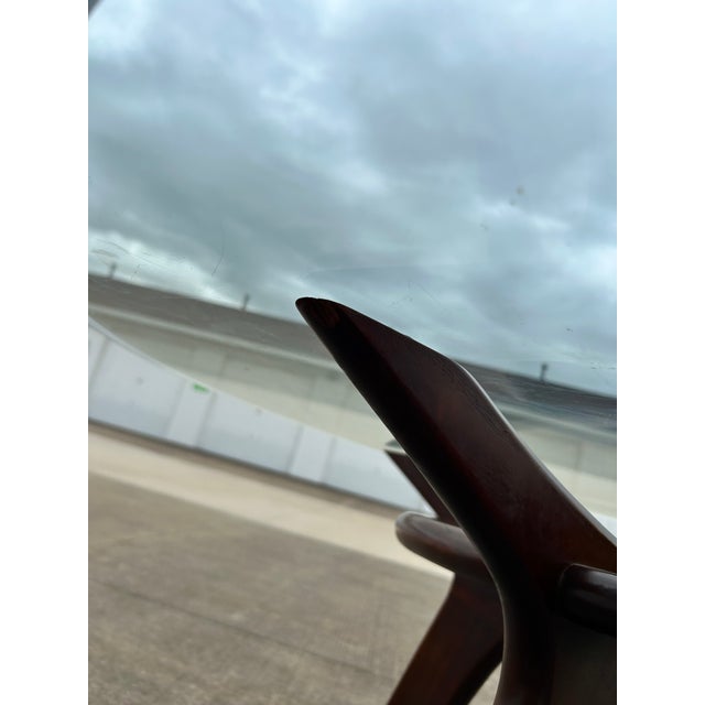 Wood 1950s Adrian Pearsall Compass Dining Table for Craft Associates For Sale - Image 7 of 10