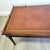 Mid-Century Mahogany Coffee Table With Leather Top & Brass Gallery For Sale - Image 10 of 14