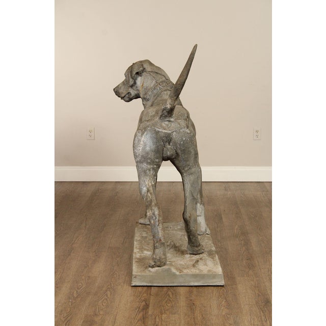 Antique 19th Century J.W. Fiske Zinc Morley's Dog Statue For Sale - Image 11 of 12