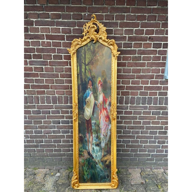 1970s French Louis XVI Gold Beech Textile Wall Art For Sale - Image 17 of 17