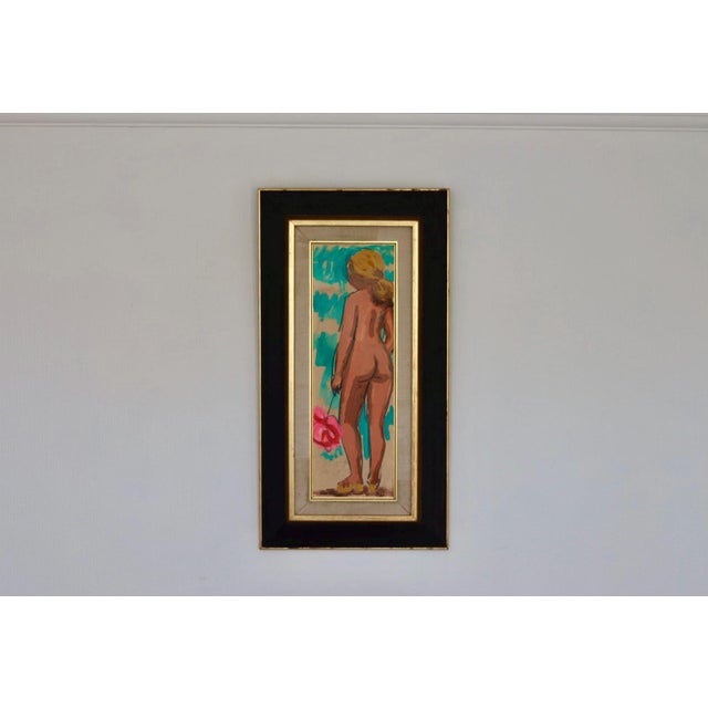 Mid-Century Modern Knut Norman, Inga, 1960s, Oil on Panel, Framed For Sale - Image 3 of 18