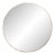 Italian Round Brass Mirror For Sale