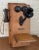 Antique Wall Phone, with Crank and Chimes 21" tall x 11" wide , 14" deep. Crank works. Opens with a flathead screwdriver....