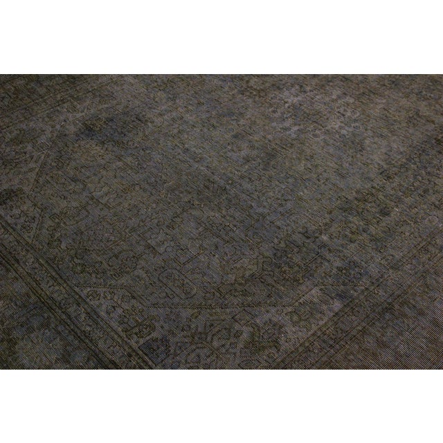 Boho Chic Persian Blue/Brown Wool Rug - 6'5'' X 9'6'' For Sale - Image 4 of 10