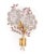 Gold Wall Sconces with Crystal Flowers, Set of 2 For Sale - Image 8 of 9