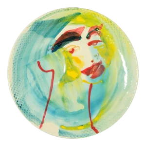 Look at You - Original Hand-Made Flat Ceramic Dish by A. Kurakina - 2019 2019
