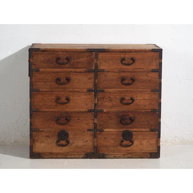 Wood Small Antique Chest of Drawers For Sale - Image 7 of 14