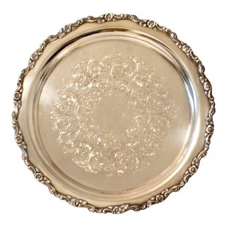 Oneida Silver Plate Serving Tray For Sale