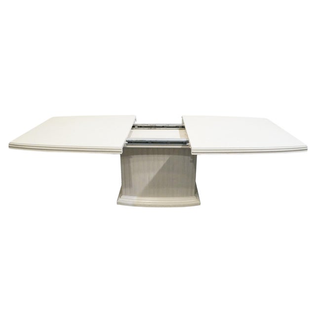Century Furniture Villa Domain Collection Neoclassical Art Deco Maple 80″ Pedestal Dining Table 341-312 For Sale In Kansas City - Image 6 of 8