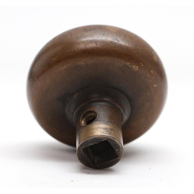 Antique 1920s Bronze Single Barrows Concentric Door Knob For Sale - Image 4 of 4