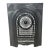 Late 19th Century Cast Iron Antique Fireplace + Insert With Rosette Cover 27" X 21.25" For Sale