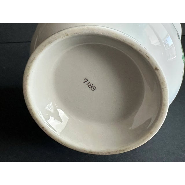 Vintage 1940s/1950s Lenwile Ardalt Imported Chinoiserie Hand Painted Birds and Flowers Porcelain Planter/Vase For Sale - Image 10 of 12