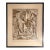 1971 Cubist "Seated Woman" Woodcut Relief Print, Signed C. Olesen '71, Framed 23 X 27.5 For Sale