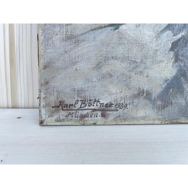 Karl Böttner, Mont Blanc, Oil Painting on Panel, 1939 For Sale - Image 3 of 13