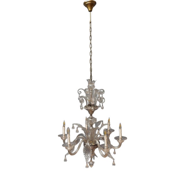 Venetian 2-Tier Chandelier with 9 Bulbs For Sale