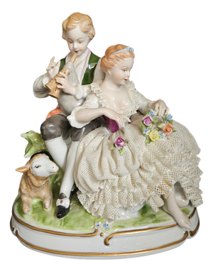Enamelled Sculpture of Children, 1890s-1910s