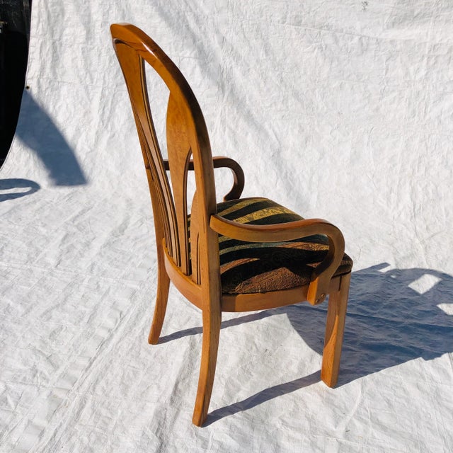 Brown Contemporary Thomasville Southwest Design Oak Arm Chair For Sale - Image 8 of 10