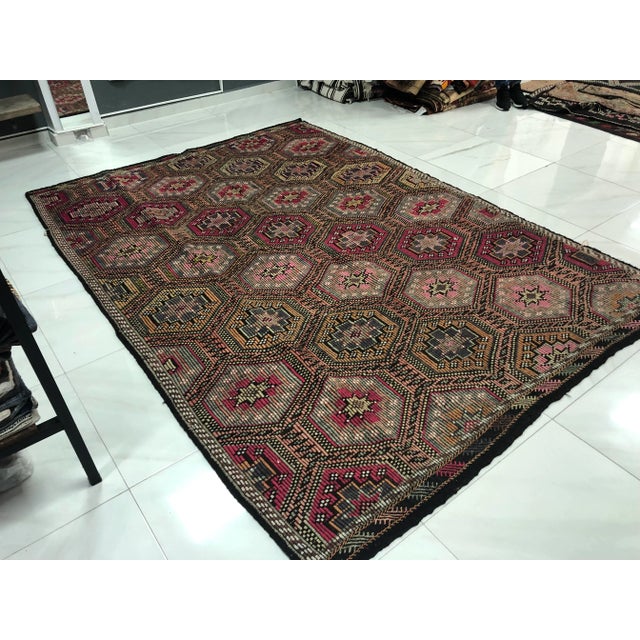 1960s Oversize Tribal Vintage Kilim Rug - 6′7″ × 9′1″ For Sale - Image 6 of 11